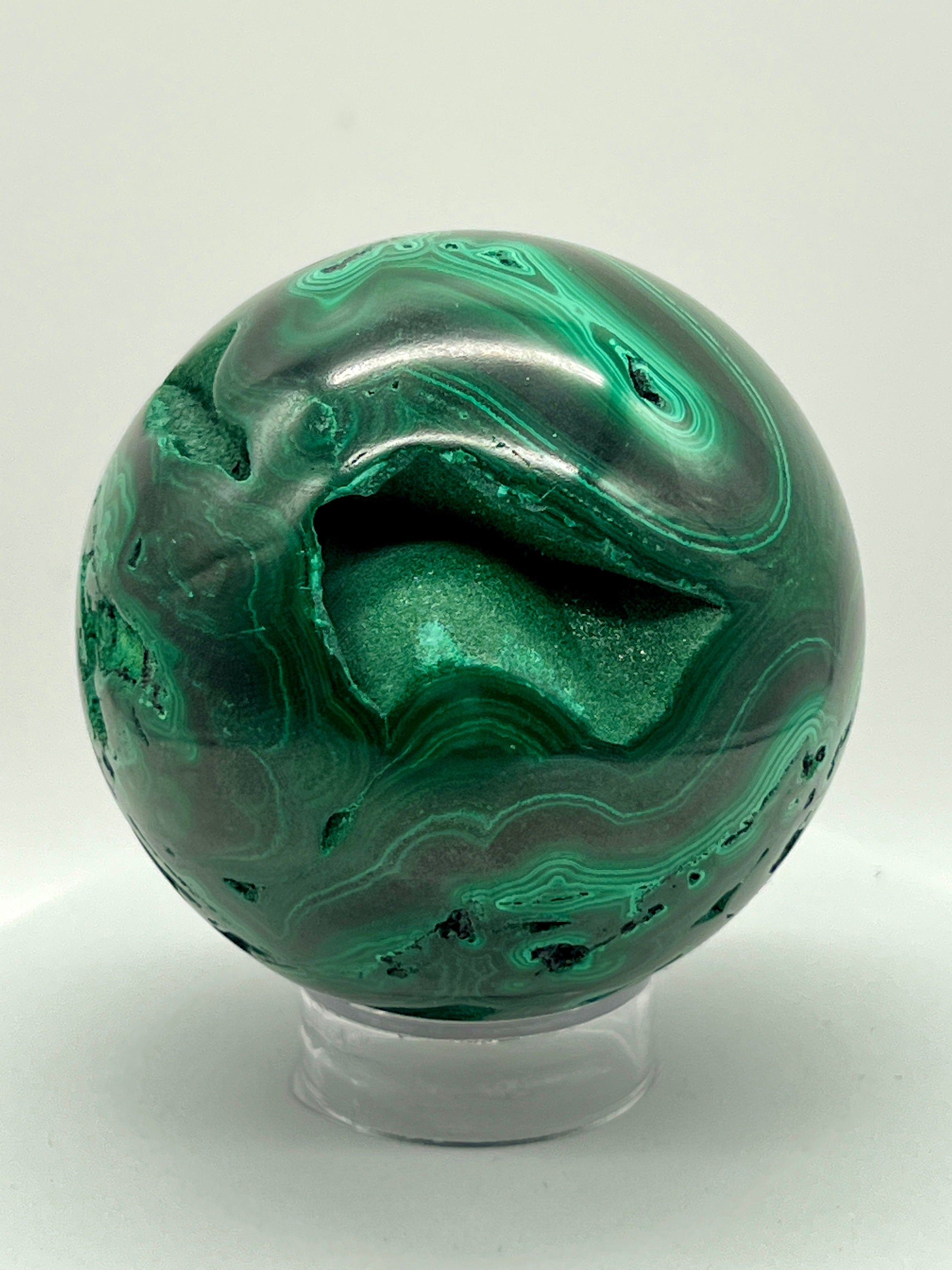 Malachite Druzy Sphere, Malachite Palm online Stone, Healing Heart Chakra, Cleansing Crystal, Green Chakra Sphere, Dendritic Malachite Sphere