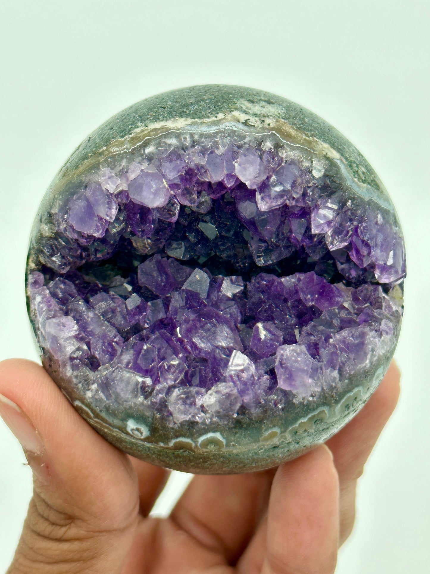 Amethyst Geode Sphere, Amethyst cluster sphere, raw amethyst cluster sphere