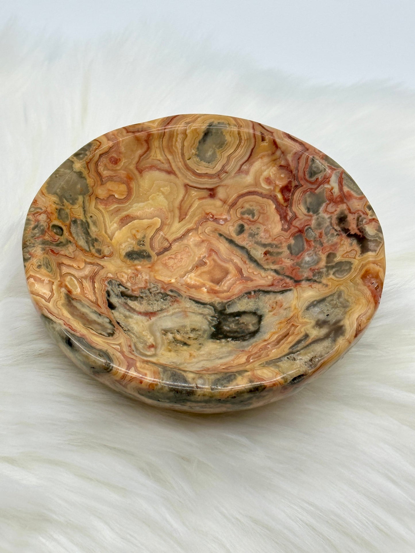 Mexican Crazy Lace Agate Bowl - Large crazy lace agate bowl - Crystal Home Decor - Crystal bowl