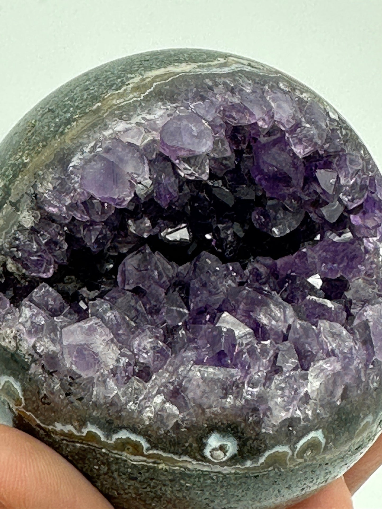 Amethyst Geode Sphere, Amethyst cluster sphere, raw amethyst cluster sphere