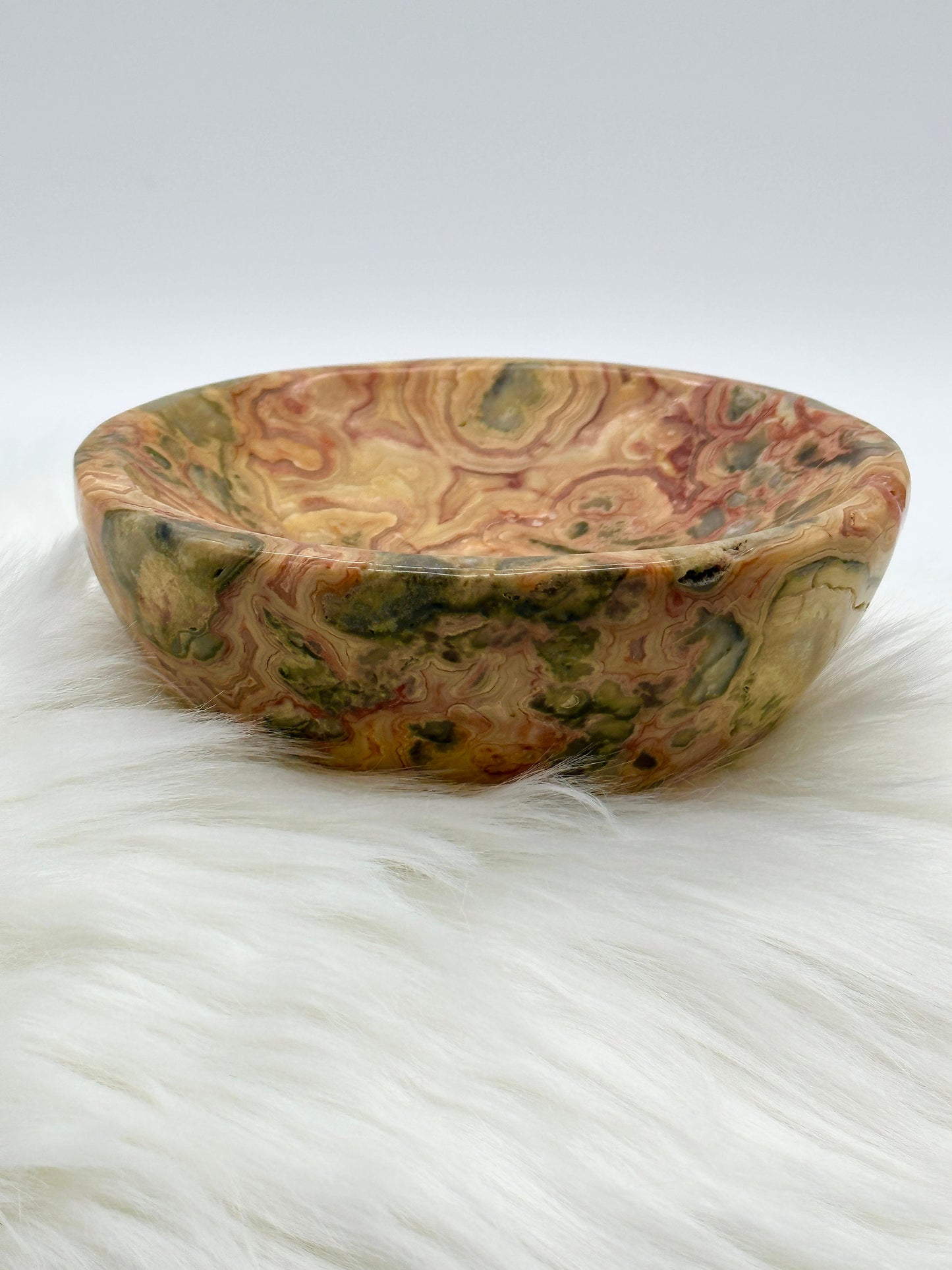 Mexican Crazy Lace Agate Bowl - Large crazy lace agate bowl - Crystal Home Decor - Crystal bowl