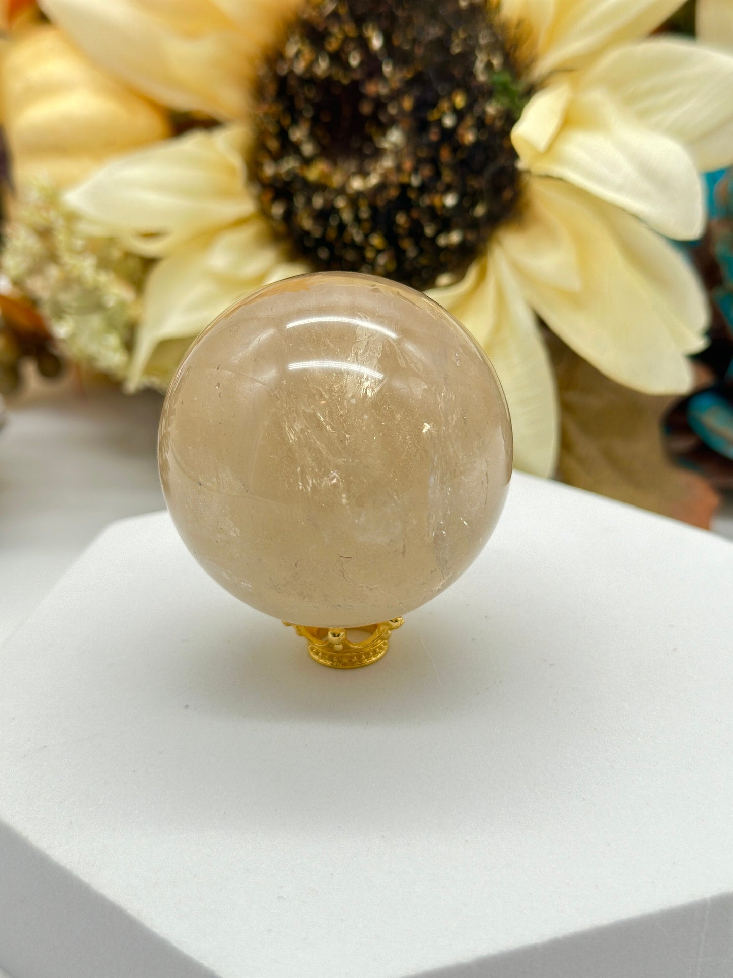 Beautiful Natural Citrine Sphere , 145 grams