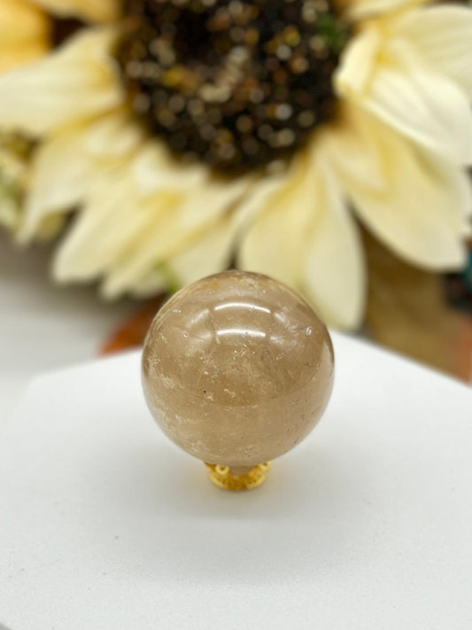 Beautiful small Citrine Sphere with rainbows