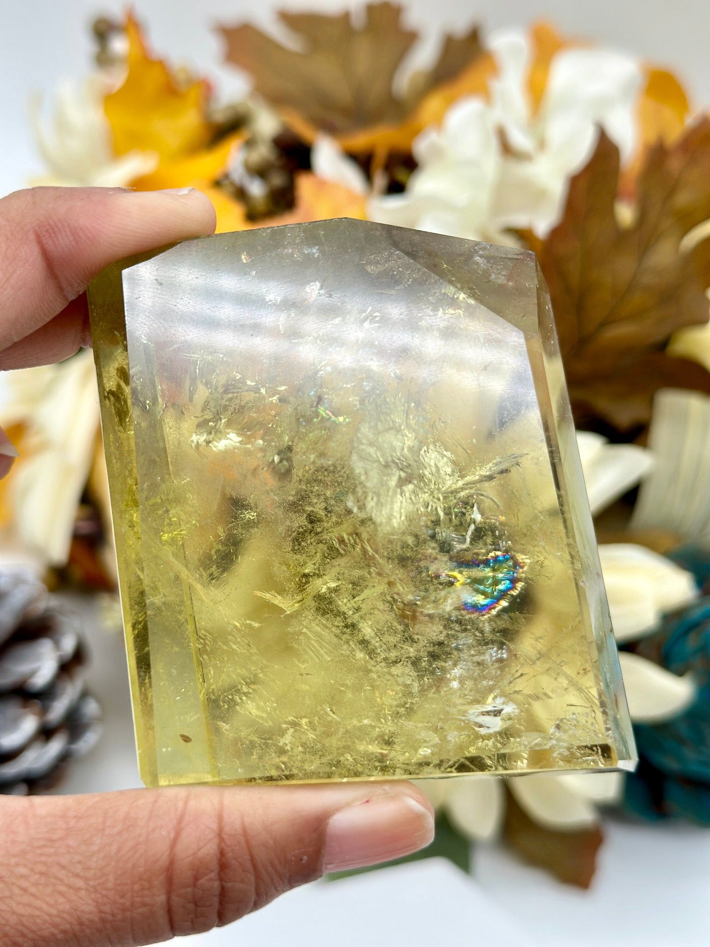 Natural Citrine freeform from brazil, citrine freeform with rainbows