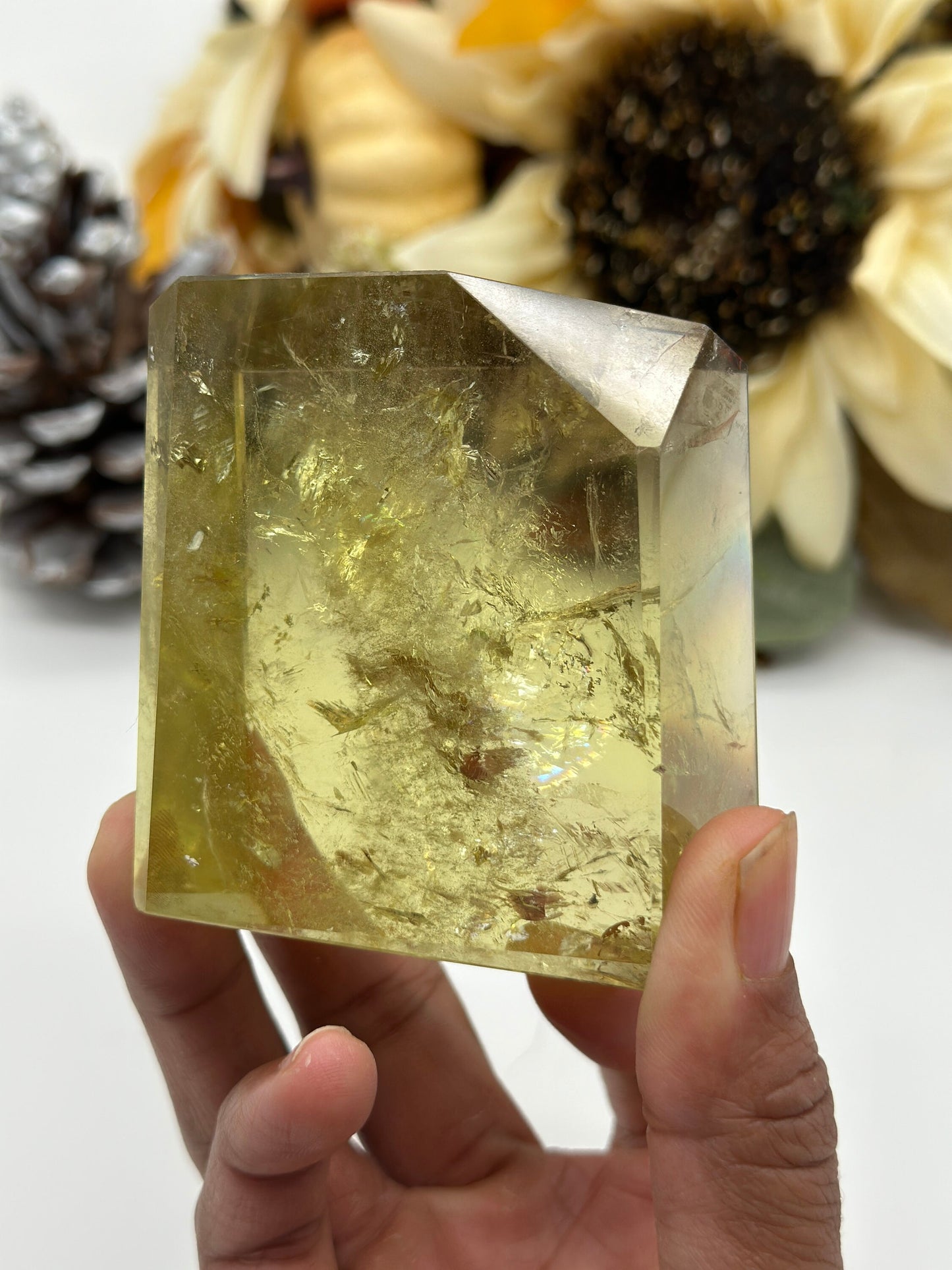 Natural Citrine freeform from brazil, citrine freeform with rainbows