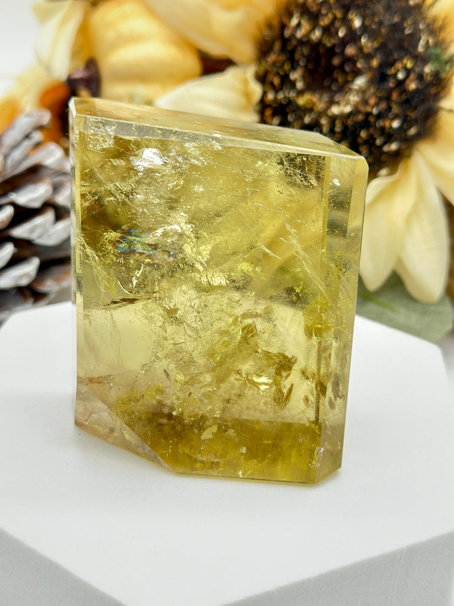 Natural Citrine freeform from brazil, citrine freeform with rainbows