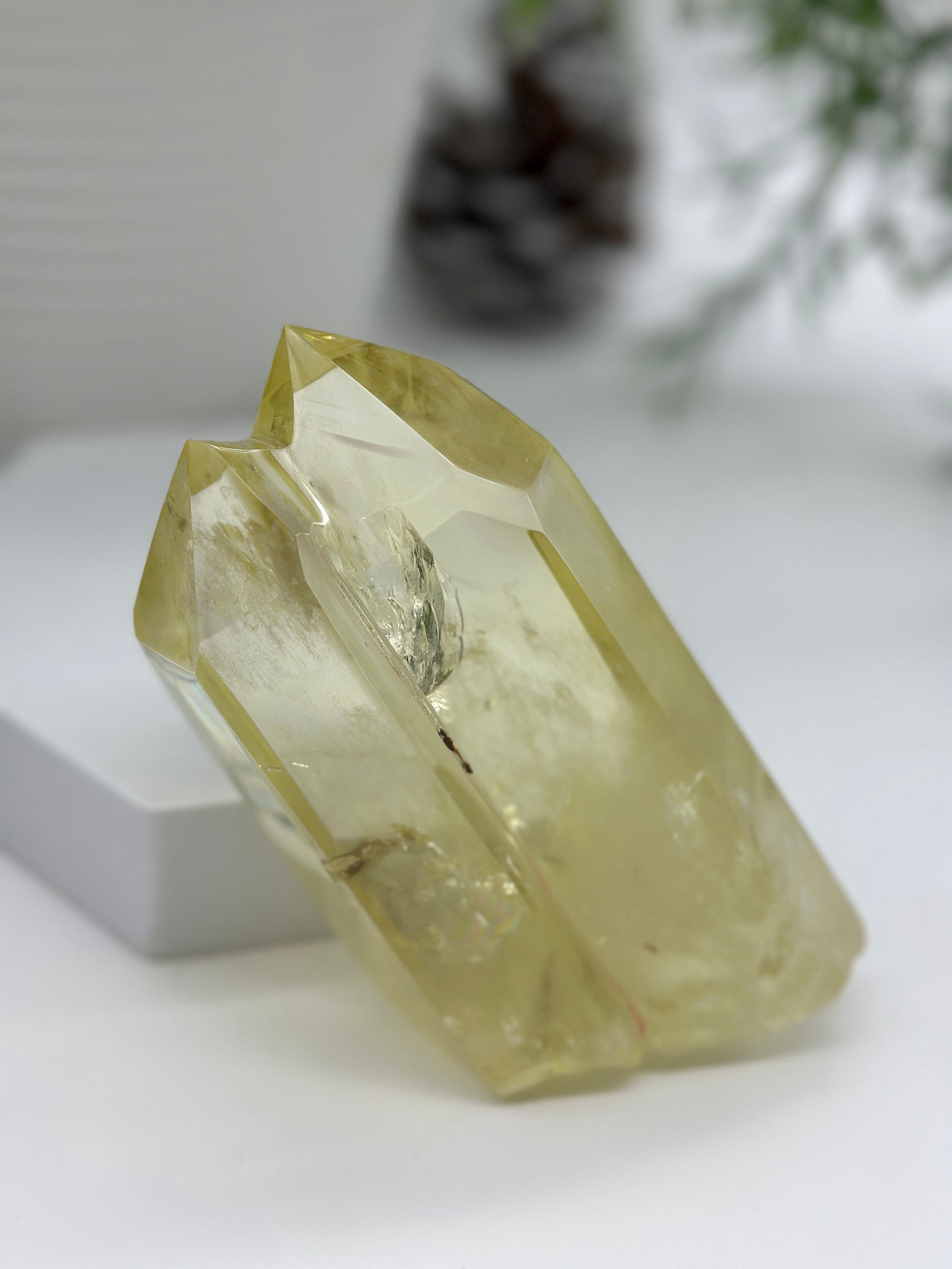 High Quality Natural Citrine tantric twin tower, Citrine point from brazil, Citrine tower