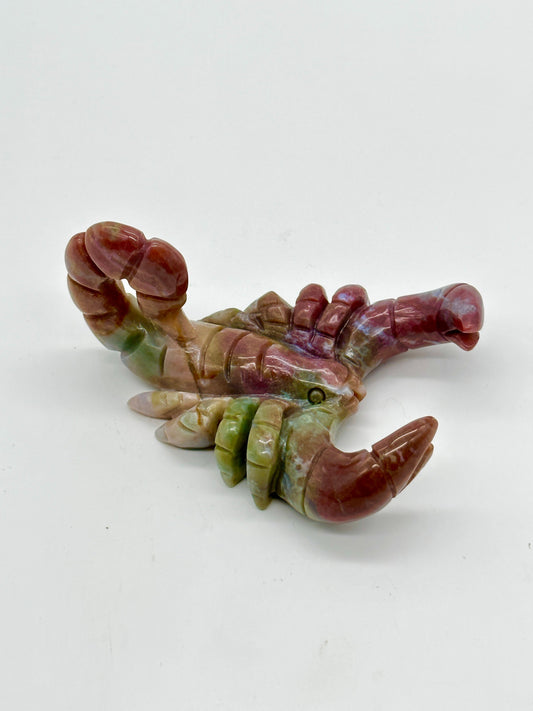 Ocean Jasper Scorpion,  Crystal Scorpion Carving, OJ Scorpion Carving