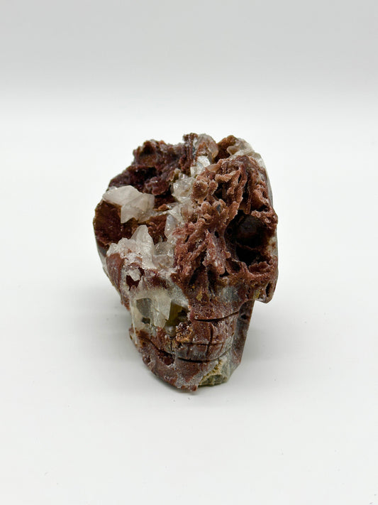 Sphalerite Skull Carving, Red Sphalerite Skull Carving, Skull Carving, Healing crystal, Large Hand Carved 4" Reiki, Chakra Stone