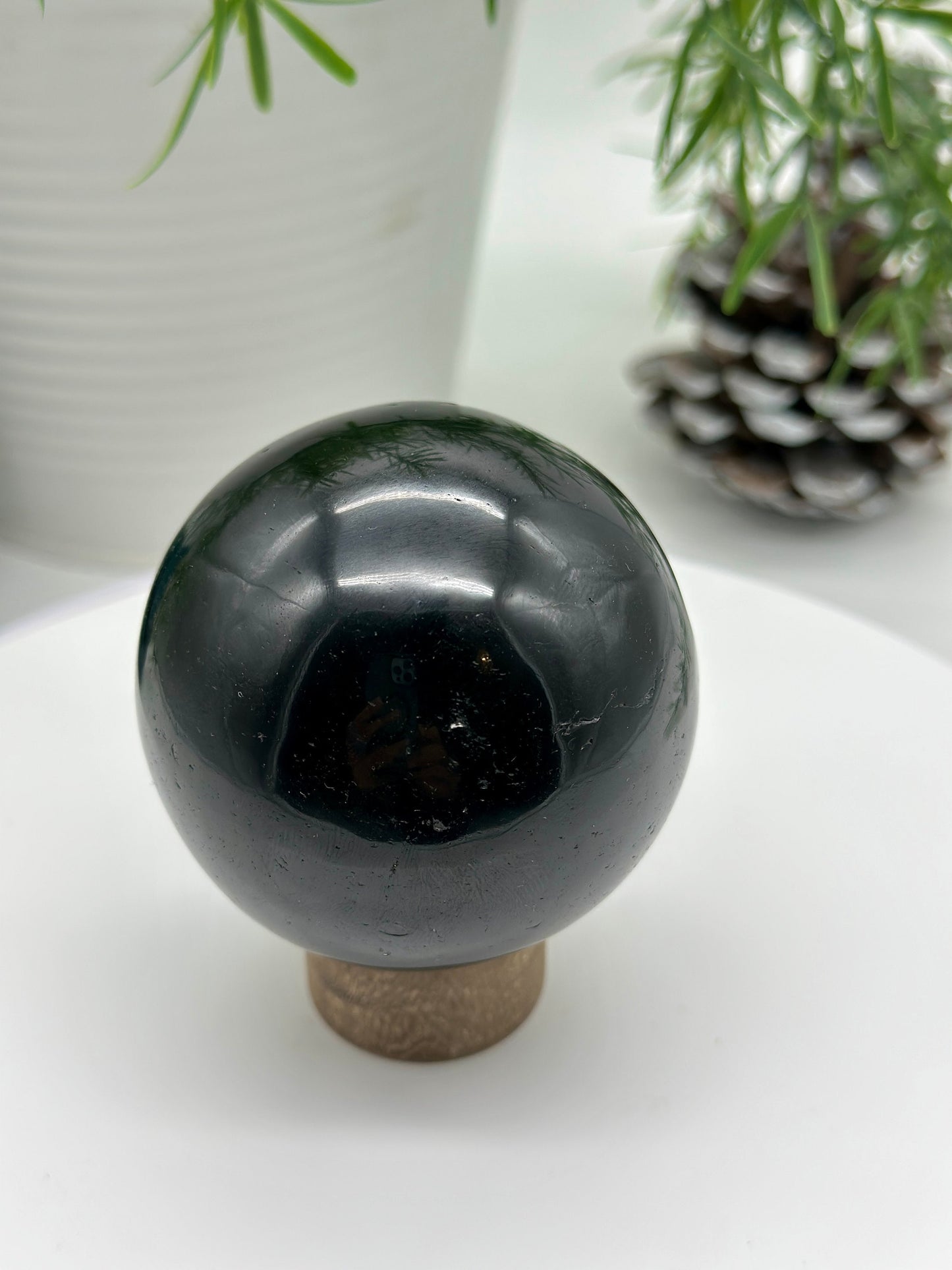 Black Tourmaline Sphere, 70mm diameter