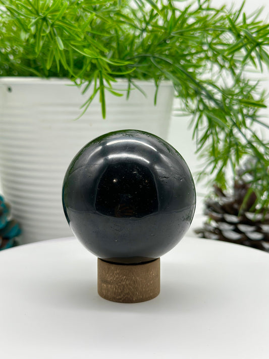 Black Tourmaline Sphere, 70mm diameter