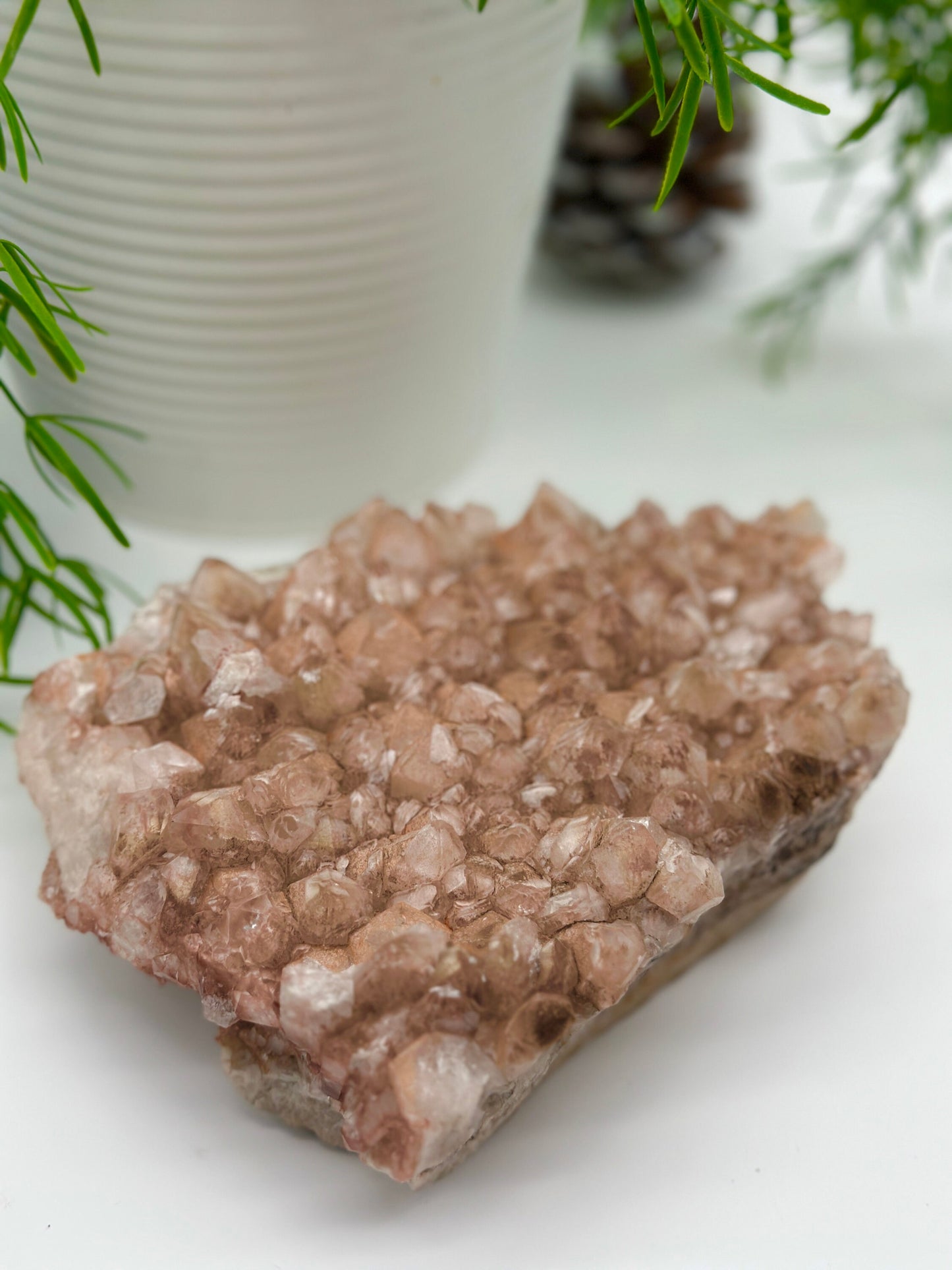 Rare Pink Lithium cluster from Brazil, large pink lithium lemurian cluster