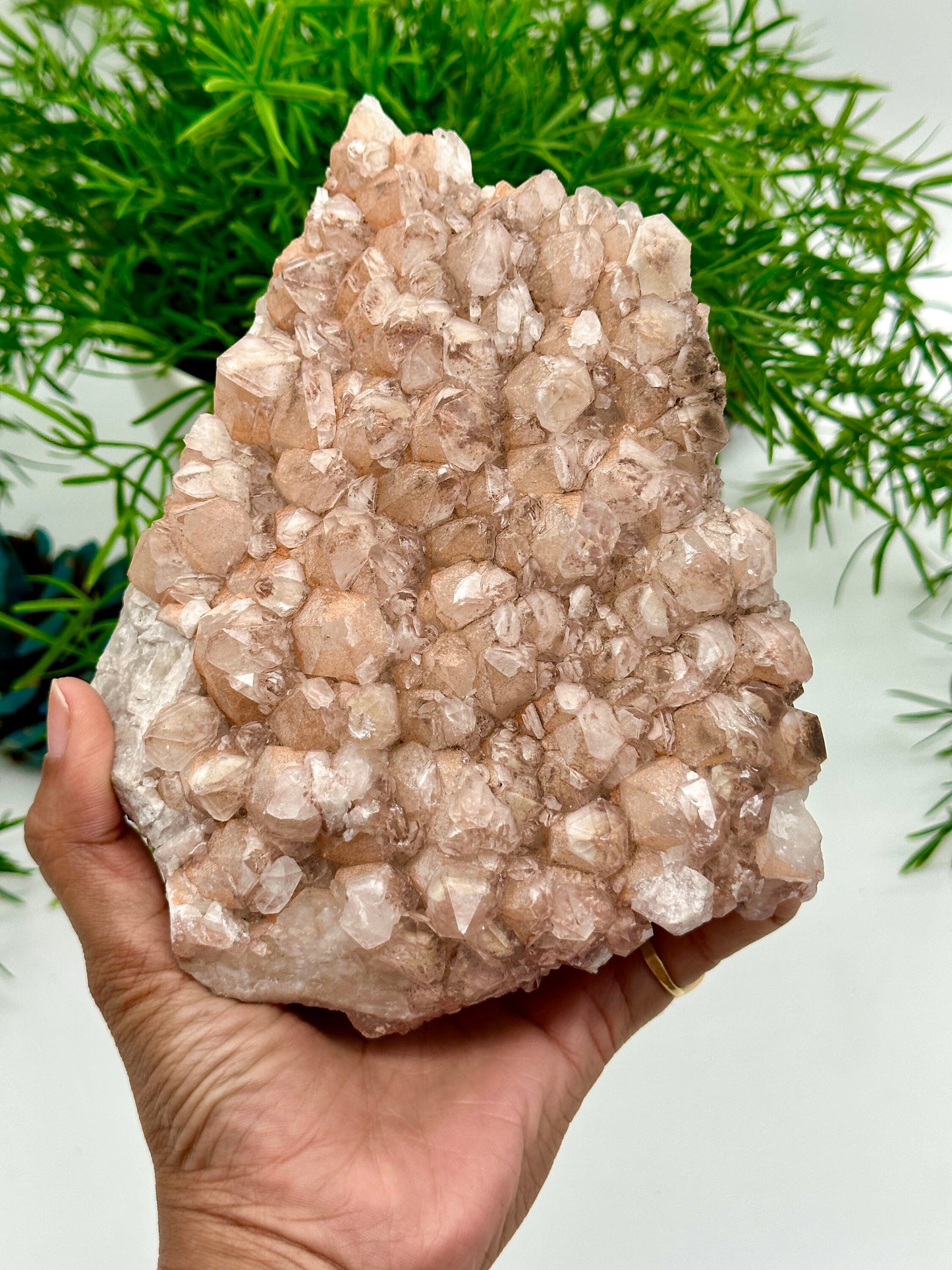 Rare Pink Lithium cluster from Brazil, large pink lithium lemurian cluster