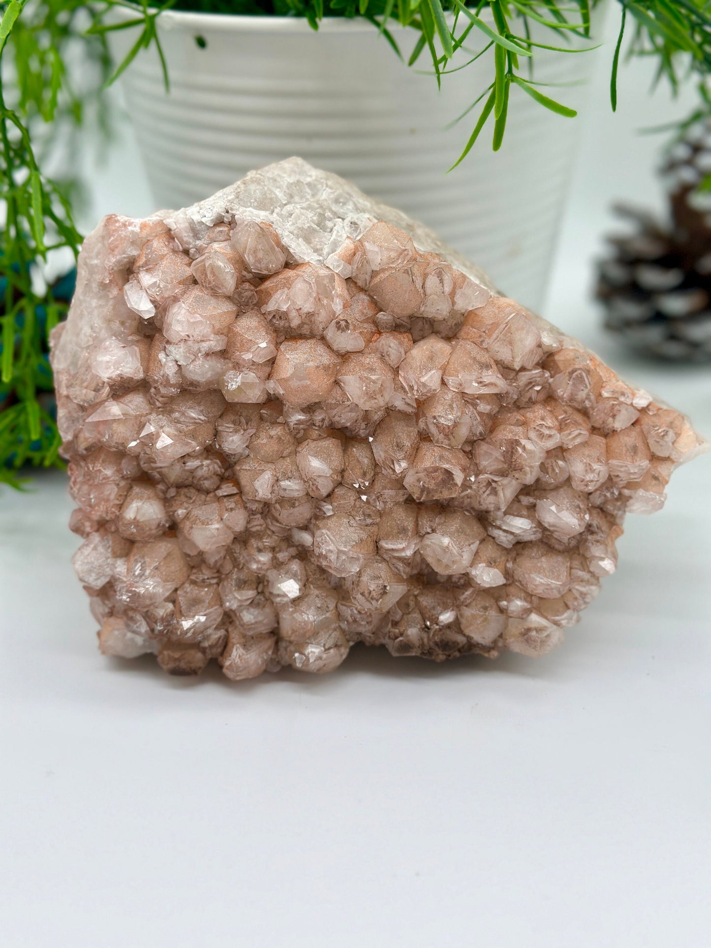 Rare Pink Lithium cluster from Brazil, large pink lithium lemurian cluster