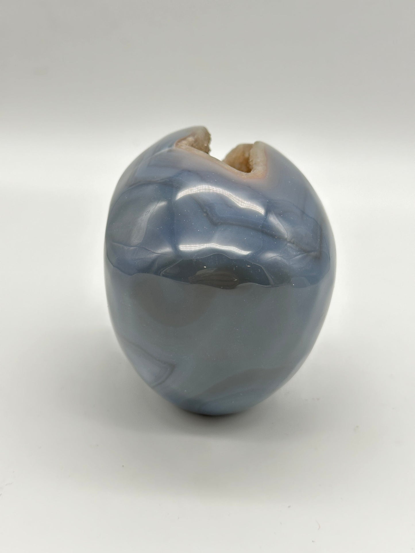 Blue Agate Skull | Druzy Blue Agate Skull  | Blue Lace Agate Skull- , hand made, hand carved, natural,  5 inches tall and 1kg