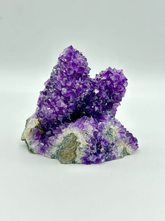 Amethyst cluster geode, Rare Large Amethyst Flower Cluster - 6 inches tall