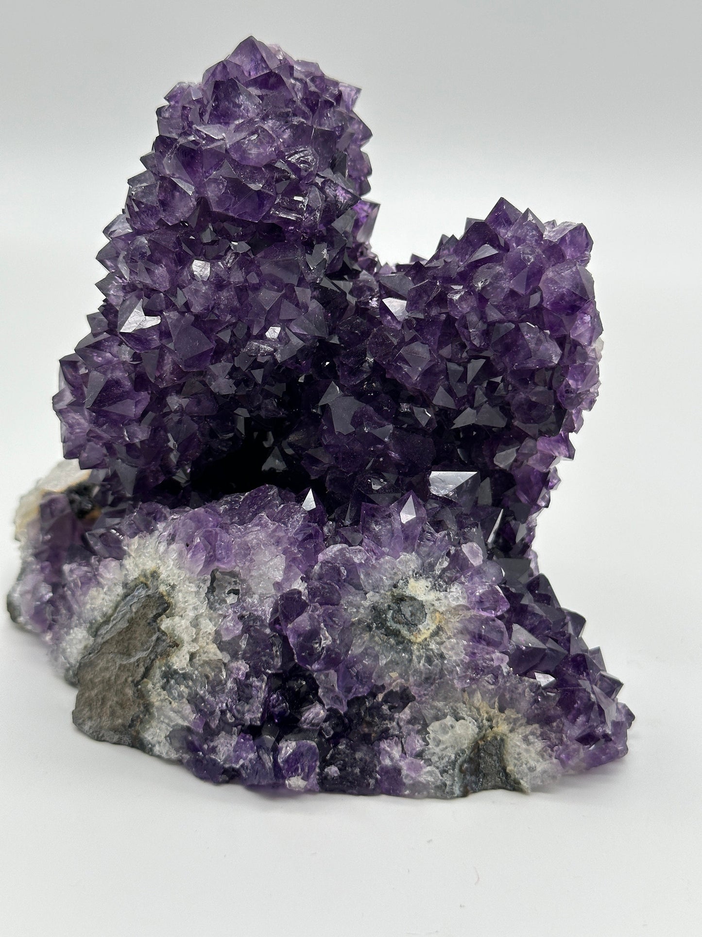 Amethyst cluster geode, Rare Large Amethyst Flower Cluster - 6 inches tall