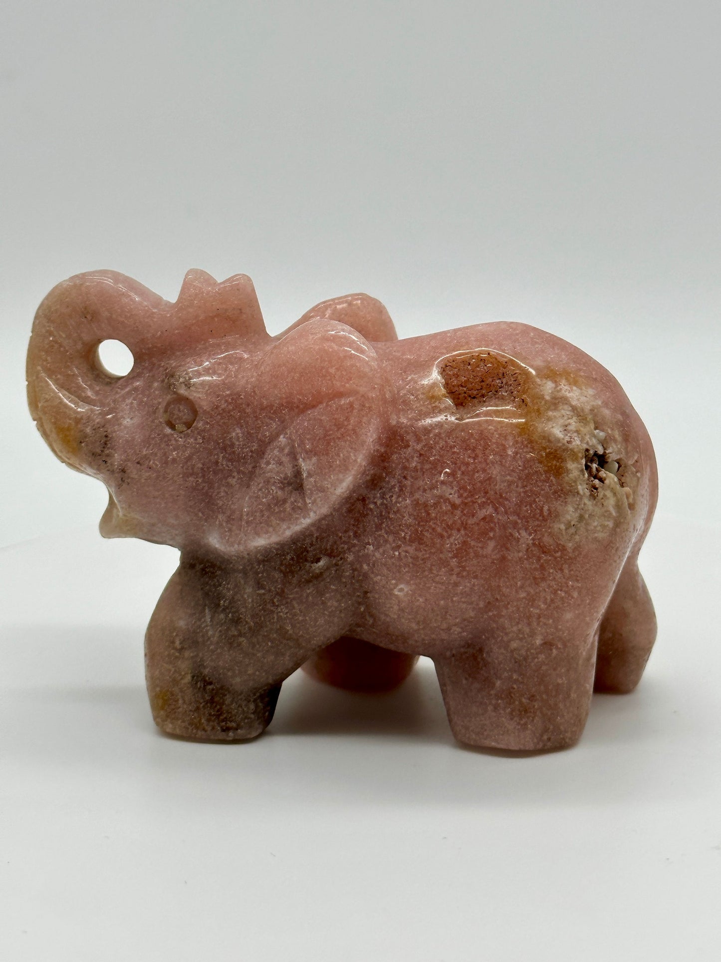 Beautiful Sparkly Pink Amethyst Elephant Carving, Pink Amethyst elephant, PA Elephant Carving, Crystal Animal Figurine