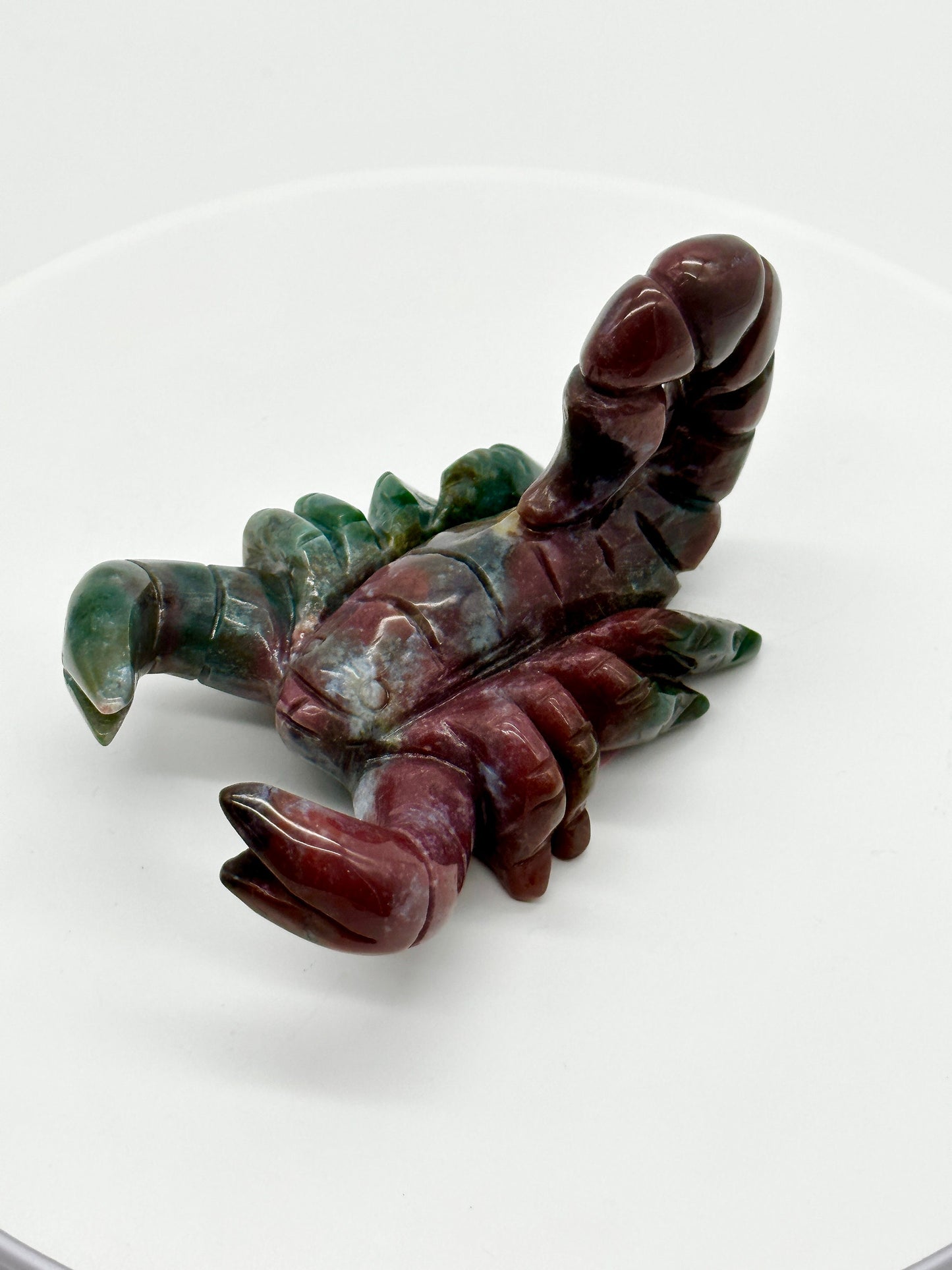 Ocean Jasper Scorpion Carving, OJ carving, Ocean Jasper Scorpion - Strength & Renewal - Jasper Crystal Carved Scorpion