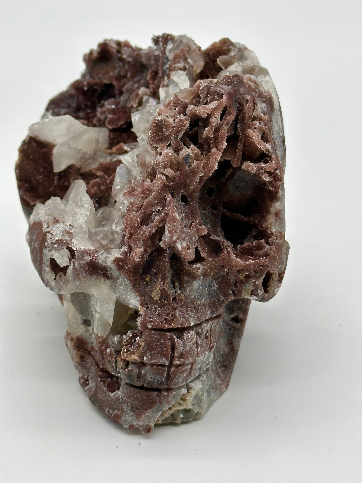 Sphalerite Skull Carving, Red Sphalerite Skull Carving, Skull Carving, Healing crystal, Large Hand Carved 4" Reiki, Chakra Stone