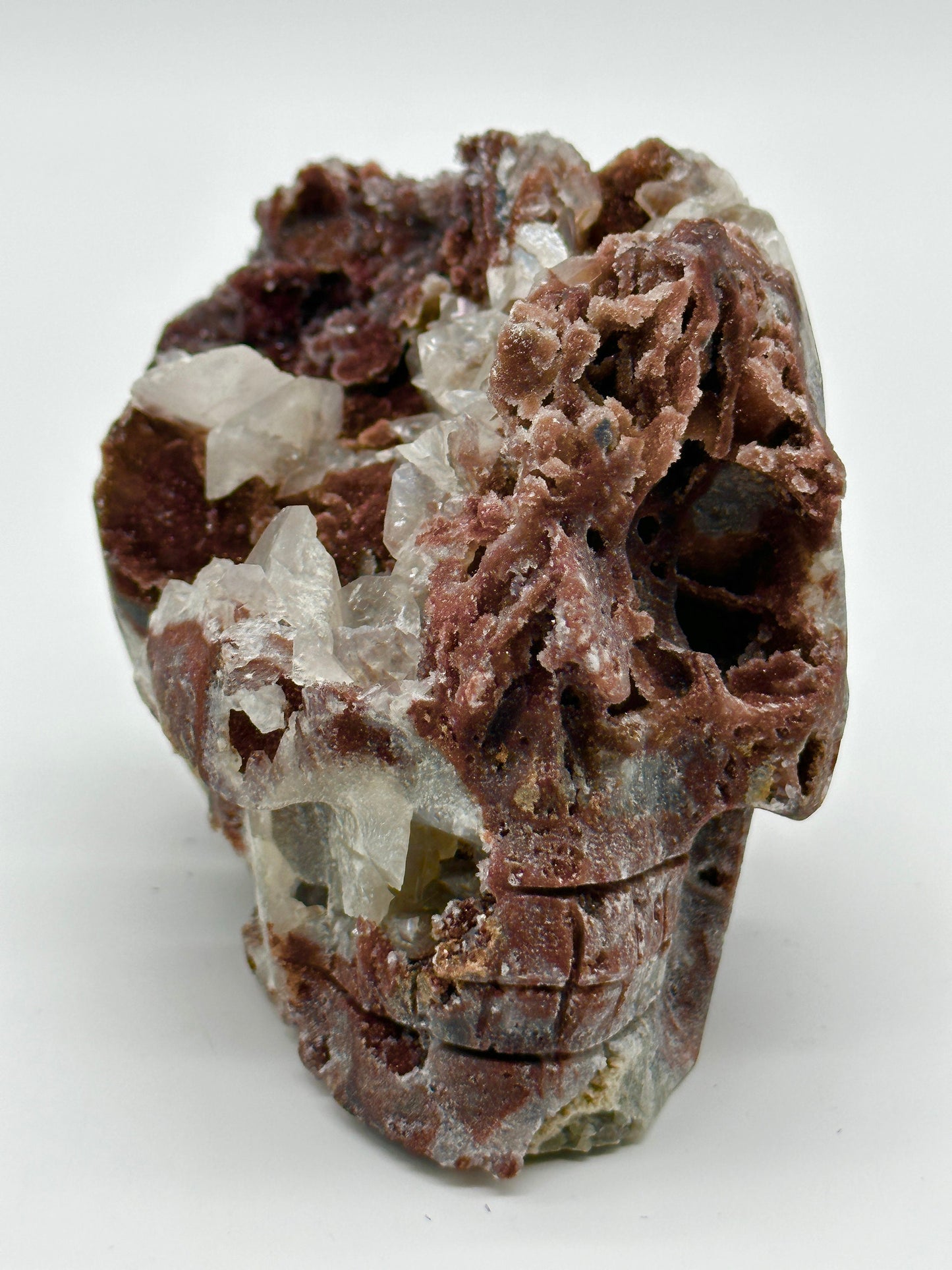 Sphalerite Skull Carving, Red Sphalerite Skull Carving, Skull Carving, Healing crystal, Large Hand Carved 4" Reiki, Chakra Stone