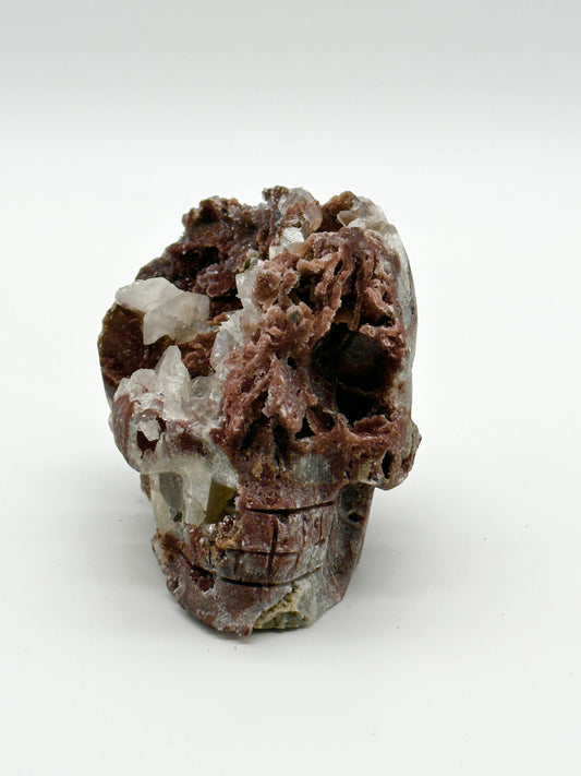 Sphalerite Skull Carving, Red Sphalerite Skull Carving, Skull Carving, Healing crystal, Large Hand Carved 4" Reiki, Chakra Stone