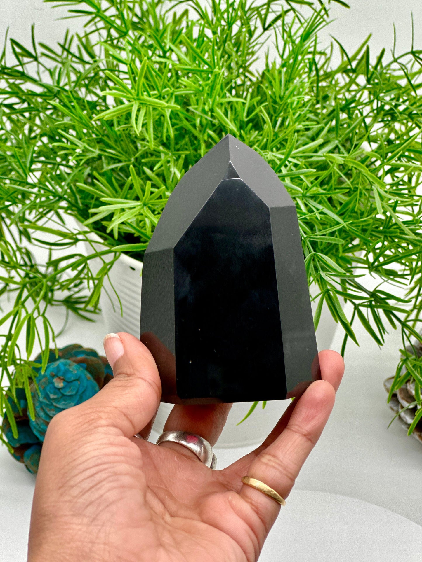 Black Tourmaline Point, Black Tourmaline Tower, 4.2 inches