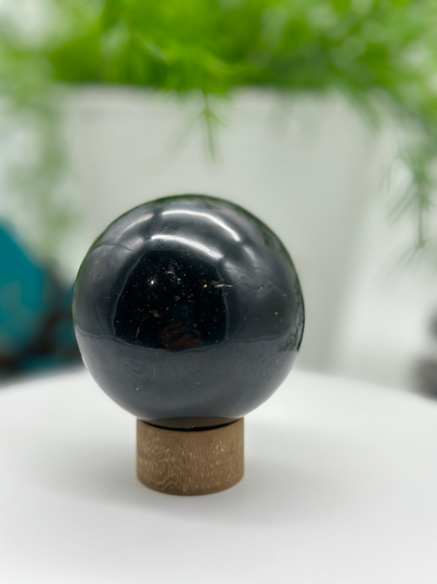 Black Tourmaline Sphere, 70mm diameter