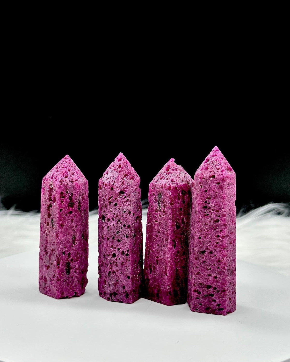 Ruby Crystal Tower Sparkling Natural Ruby Tower, Ruby Point 2.5-3