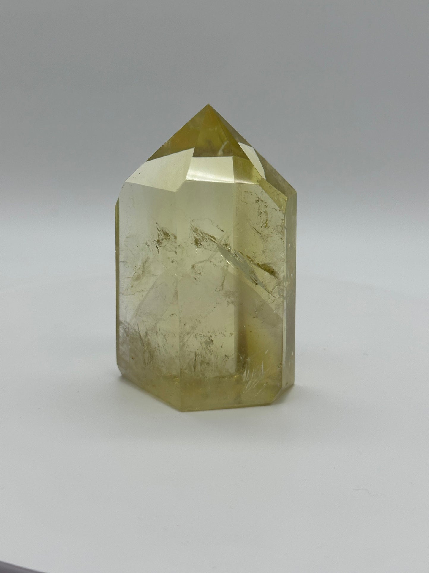 Natural Citrine point with phantom, citrine tower