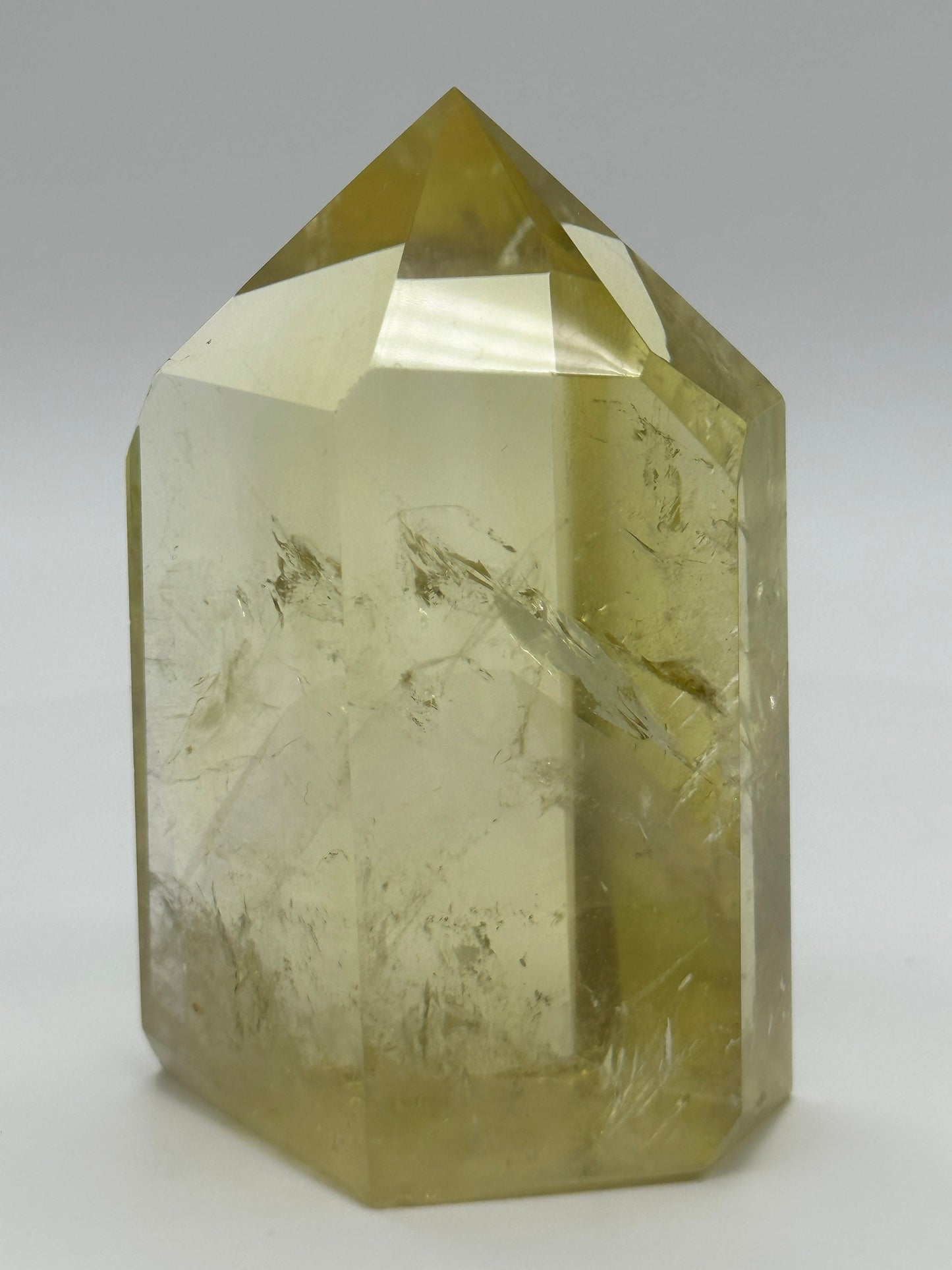 Natural Citrine point with phantom, citrine tower