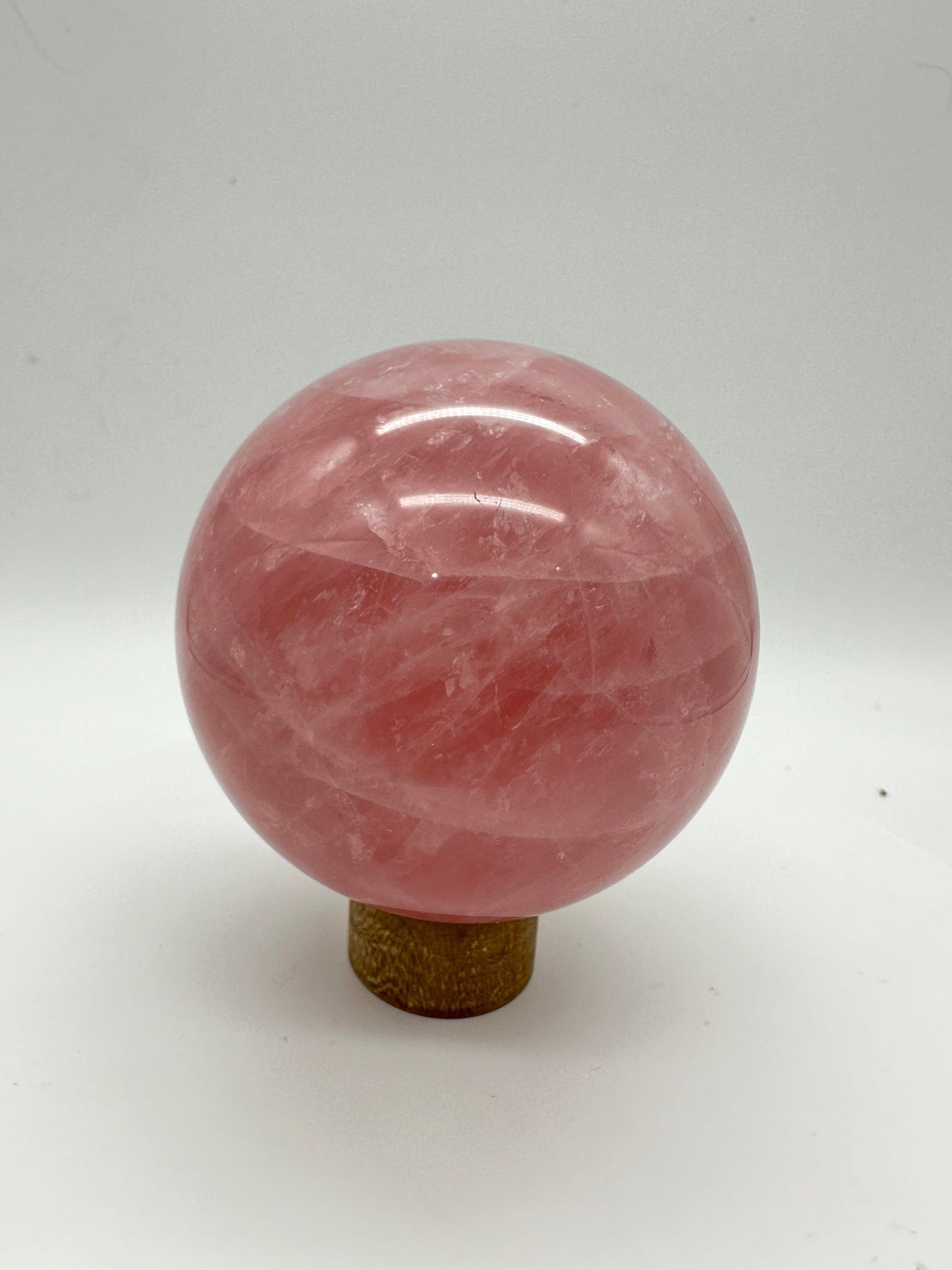 Large Gemmy Rose Quartz Sphere,  2lbs,  Rose Quartz Sphere, Pink Crystal Sphere, Rose Quartz Stone