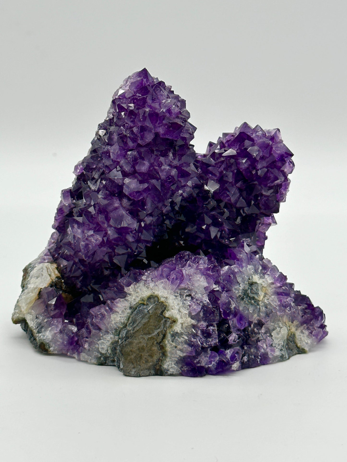 Amethyst cluster geode, Rare Large Amethyst Flower Cluster - 6 inches tall