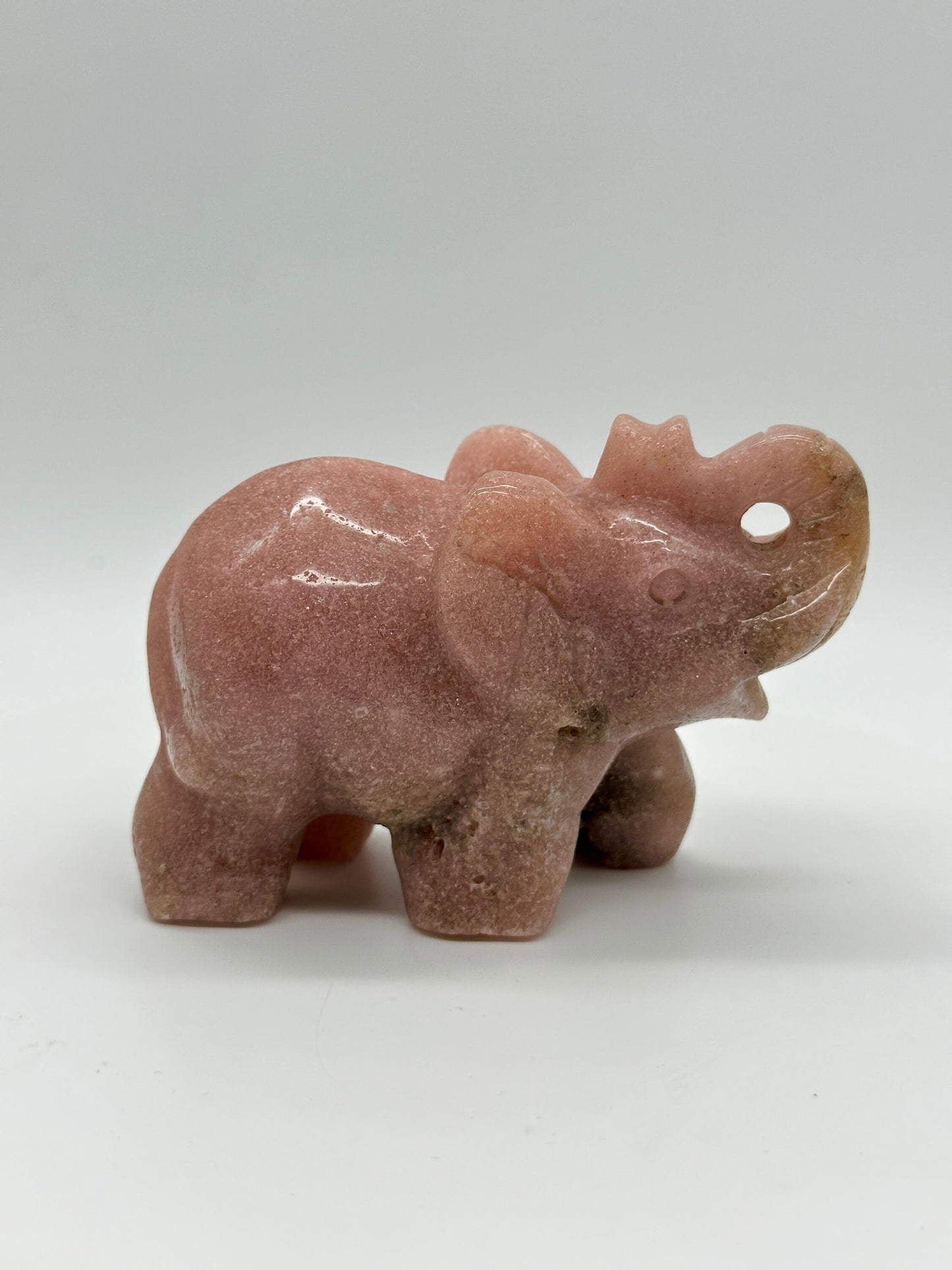 Beautiful Sparkly Pink Amethyst Elephant Carving, Pink Amethyst elephant, PA Elephant Carving, Crystal Animal Figurine