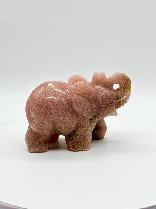 Beautiful Sparkly Pink Amethyst Elephant Carving, Pink Amethyst elephant, PA Elephant Carving, Crystal Animal Figurine