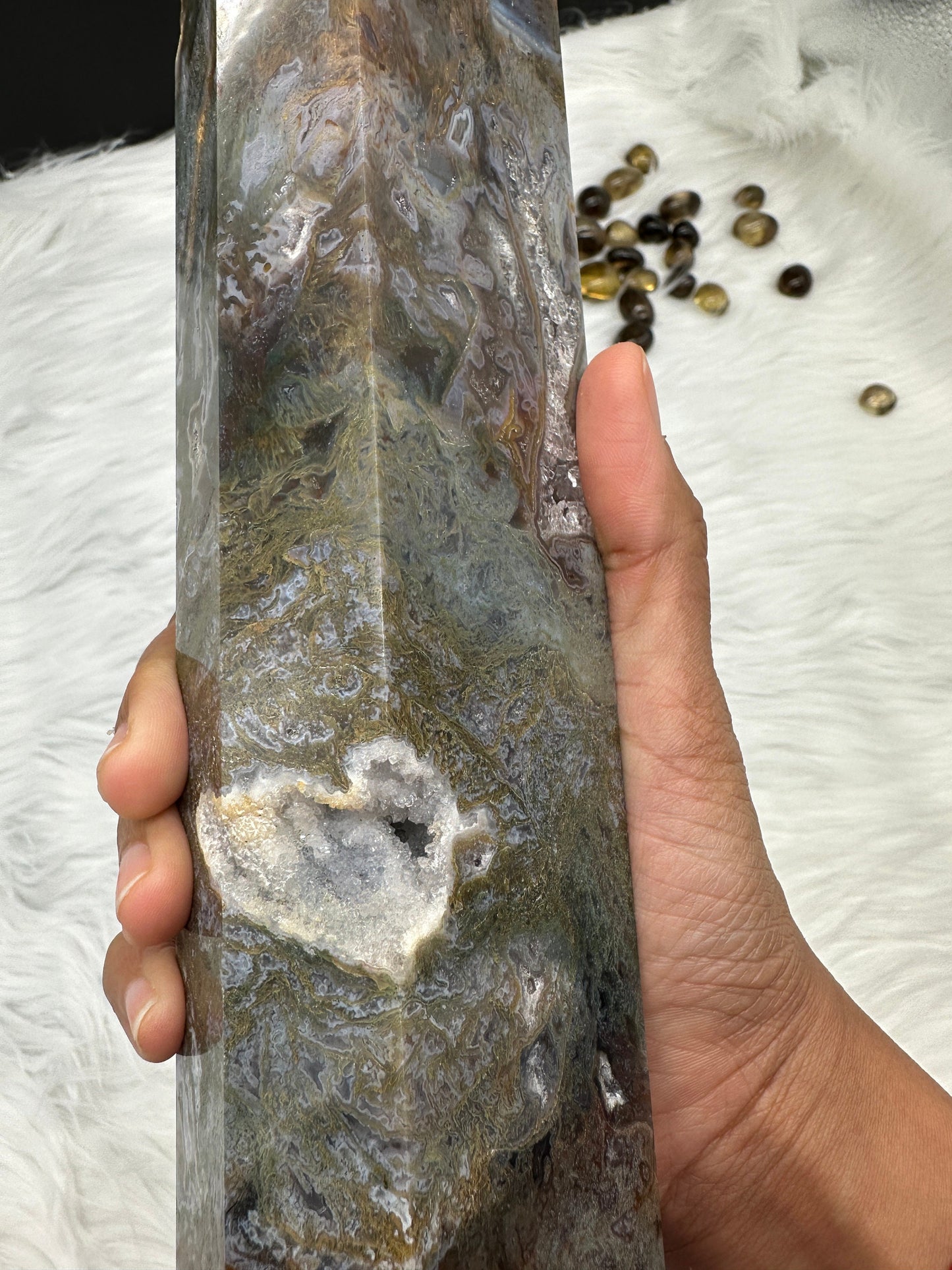 XL Moss Agate Tower, Moss agate Point