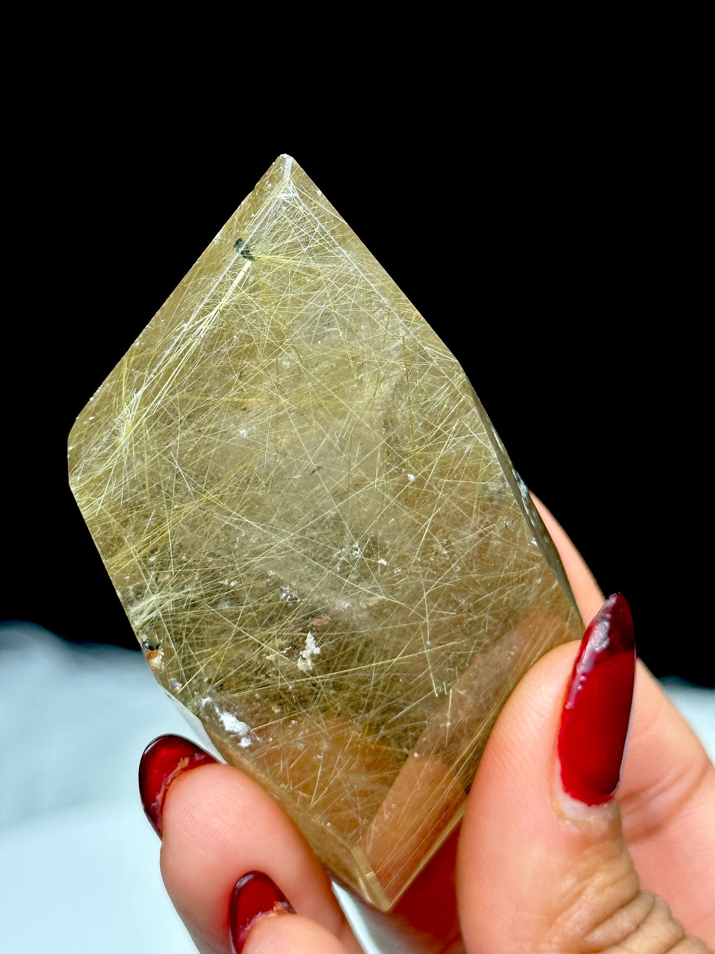 Gold Rutilated quartz freeform , Golden rutile freeform, Gold Rutile Quartz Freeform