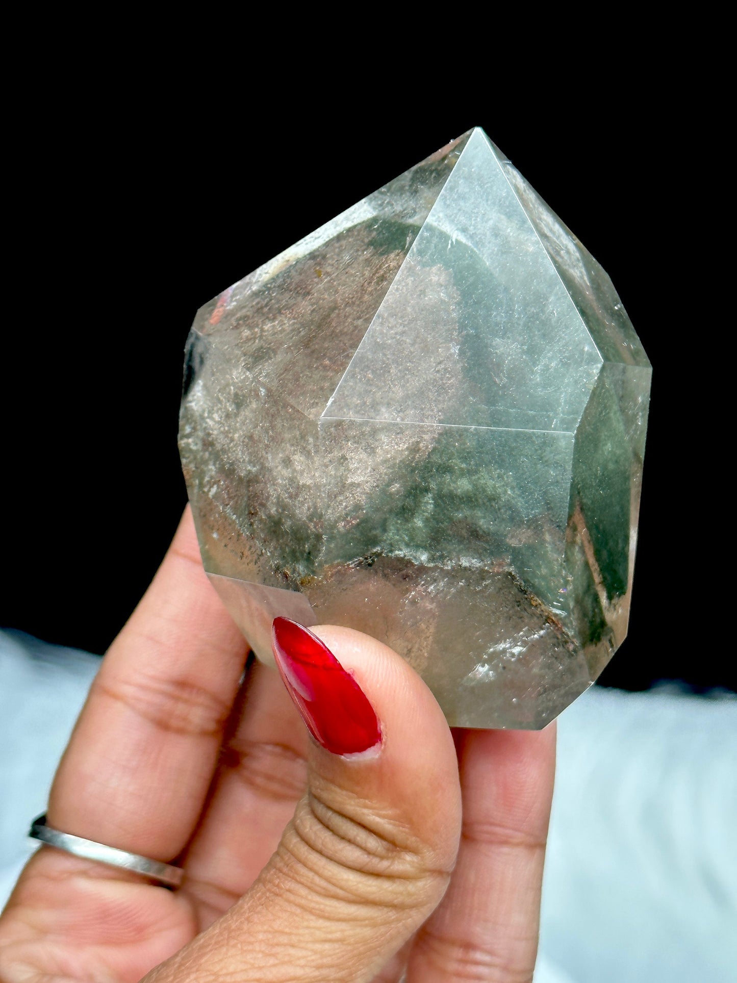 Green Phantom Quartz point, Garden Quartz Point, Garden Quartz Tower, Chlorite Quartz