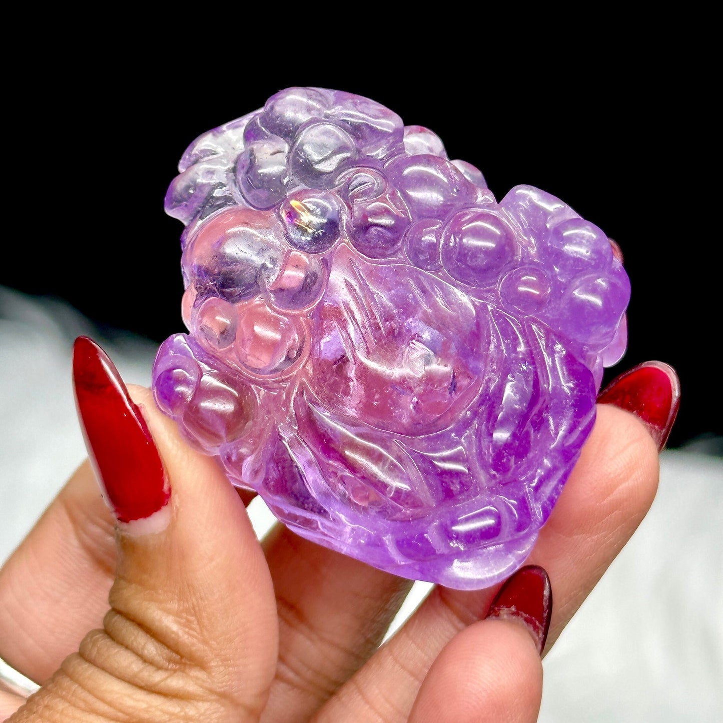 Gorgeous Master Carved Amethyst Money Toad, Feng Shui Prosperity, Abundance, Money Manifestation, Money Frog, Prosperity Charm