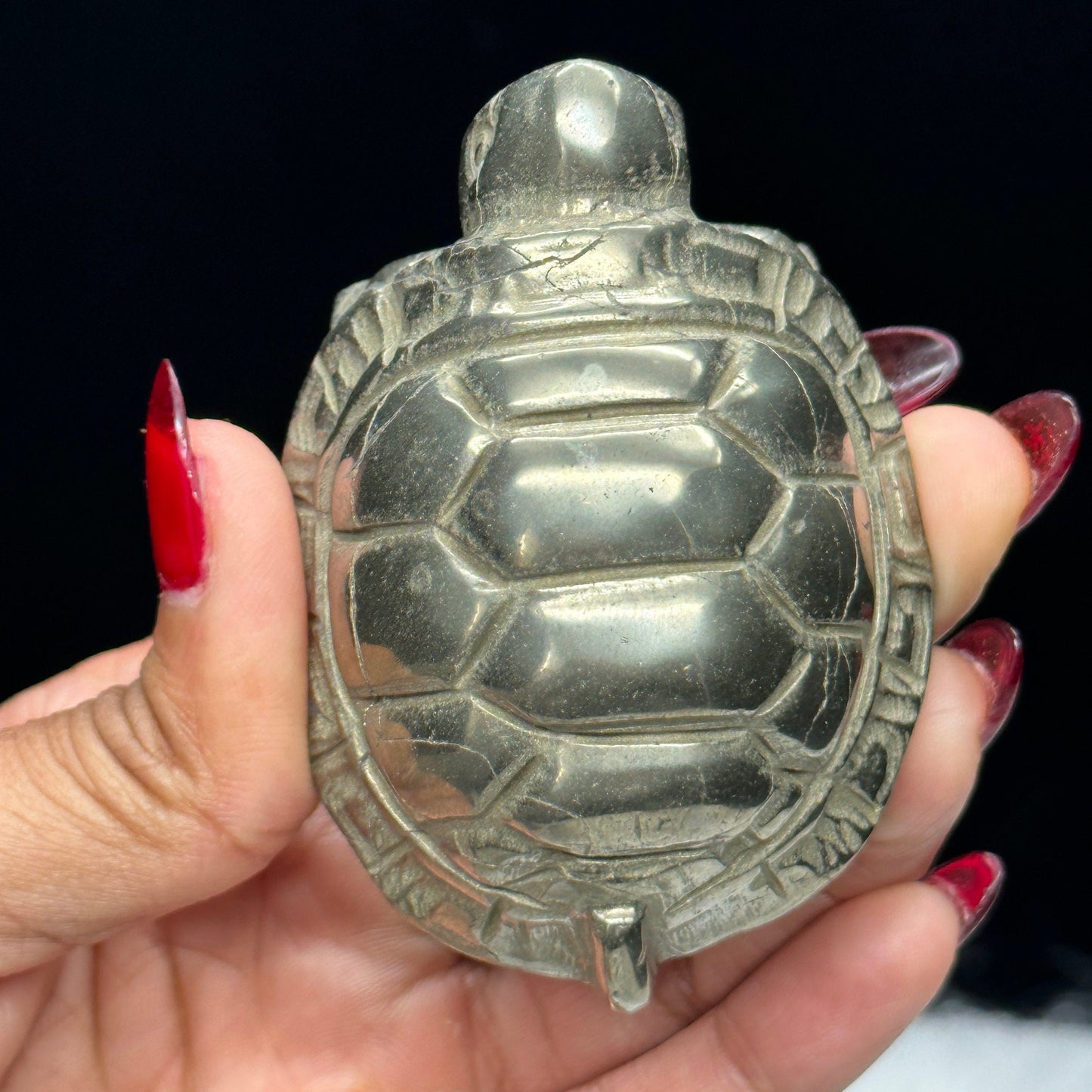 Pyrite Turtle, Pyrite Tortoise Carving