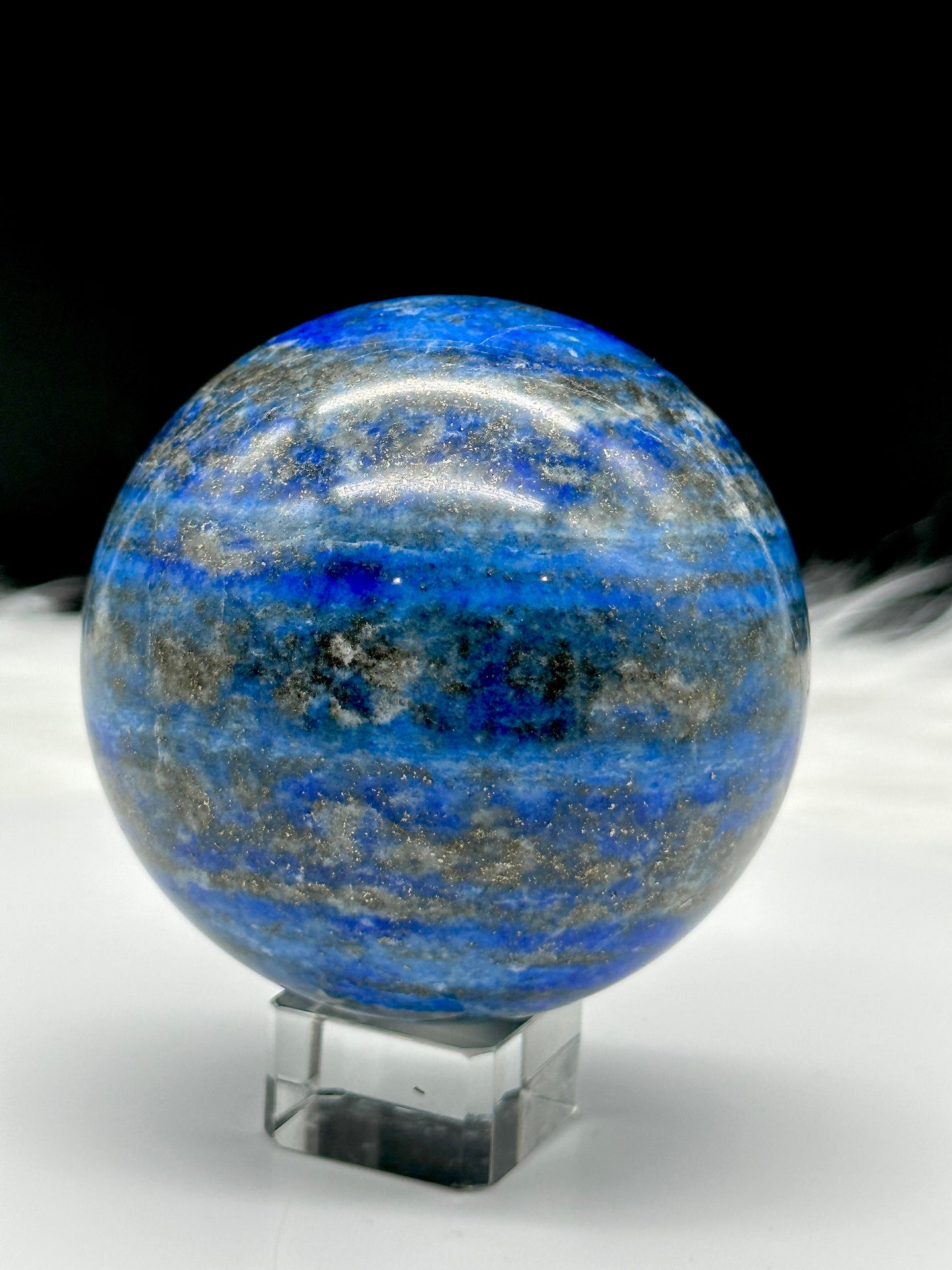 Large Sparkly Lapis Lazuli Sphere, Natural Blue Lapis Lazuli Crystal Ball Healing Sphere Lapis Lazuli Stone magic stone contains powerful