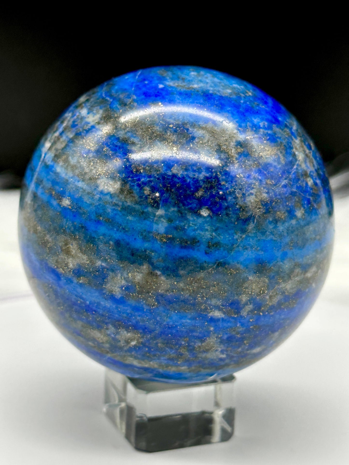 Large Sparkly Lapis Lazuli Sphere, Natural Blue Lapis Lazuli Crystal Ball Healing Sphere Lapis Lazuli Stone magic stone contains powerful