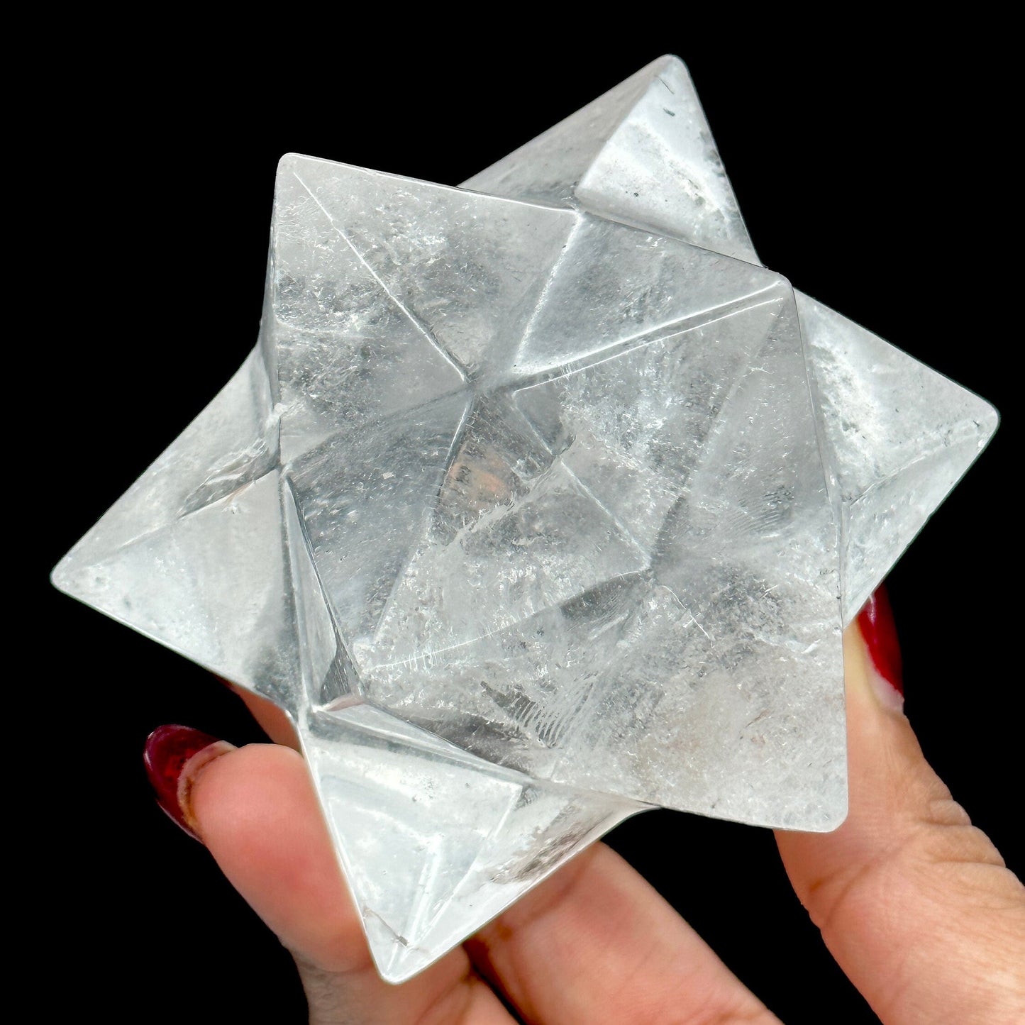 High Quality Large Clear Quartz Merkaba, Crystal Star, Clear Quartz star, half kg weight, gift item, home decor, healing crystals