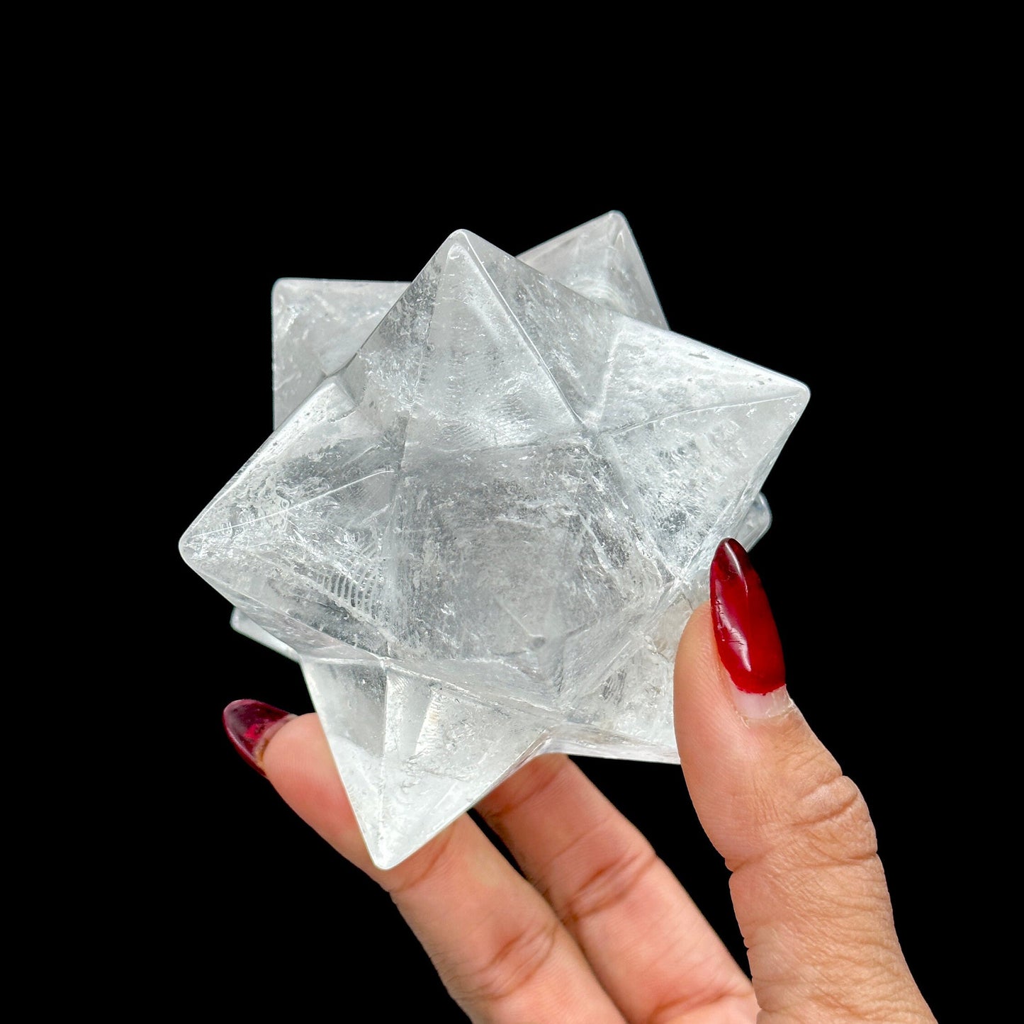 High Quality Large Clear Quartz Merkaba, Crystal Star, Clear Quartz star, half kg weight, gift item, home decor, healing crystals