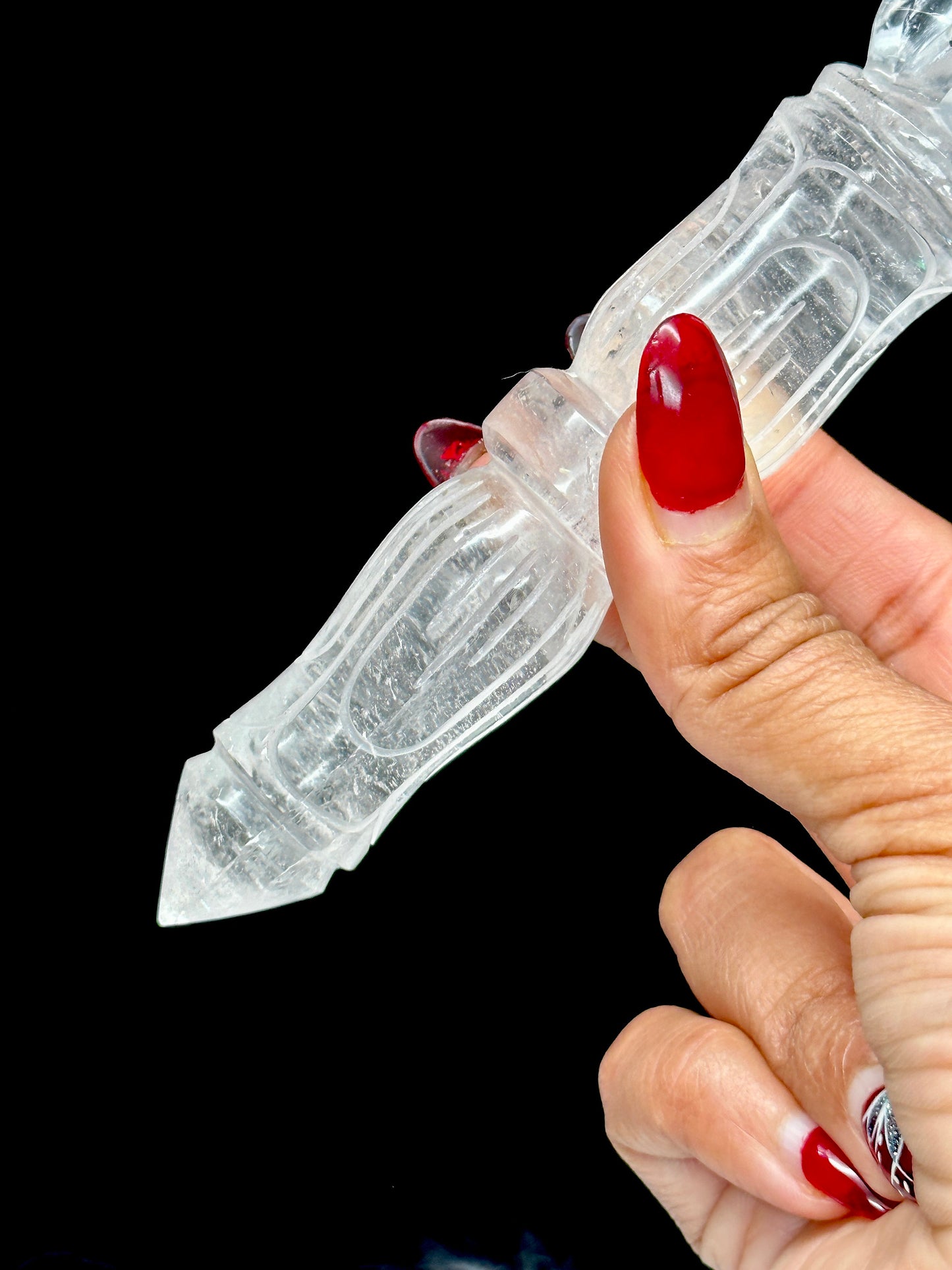 Himalayan Quartz Phurba Wand, Clear Quartz Phurba Wand