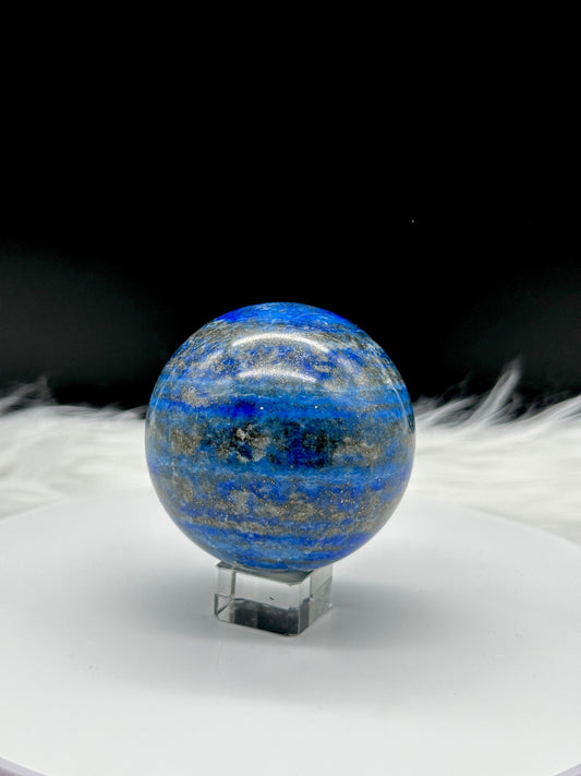 Large Sparkly Lapis Lazuli Sphere, Natural Blue Lapis Lazuli Crystal Ball Healing Sphere Lapis Lazuli Stone magic stone contains powerful