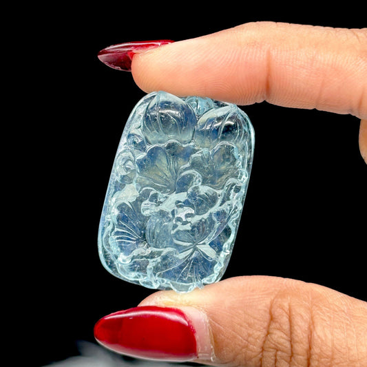 Super High Quality Gemstone Aquamarine Carving, Aquamarine Pendant Carved.