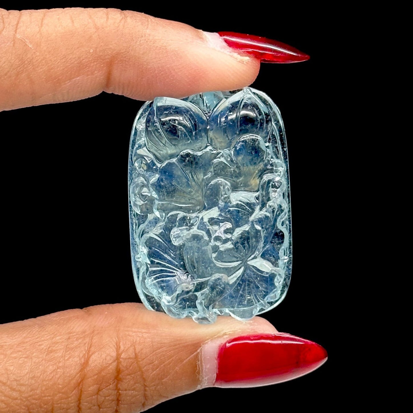 Super High Quality Gemstone Aquamarine Carving, Aquamarine Pendant Carved.