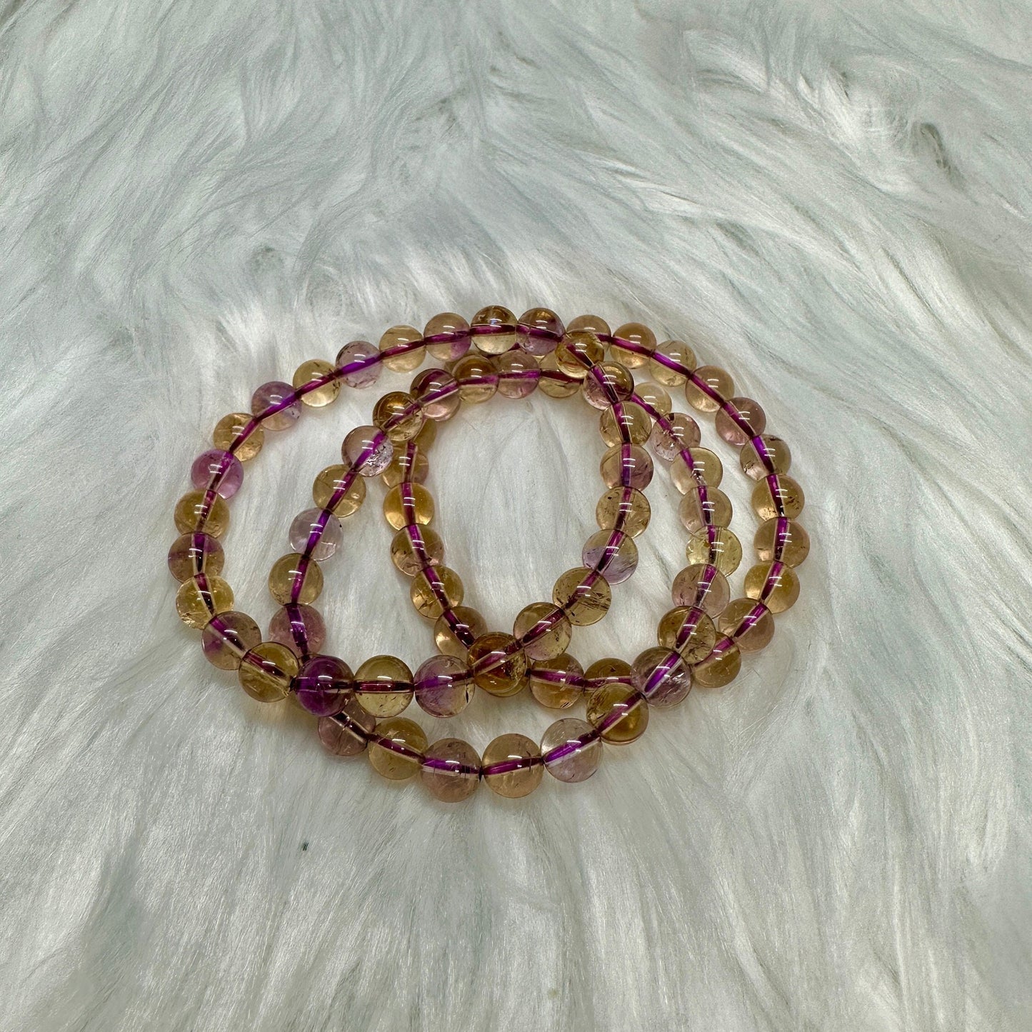 Natural Ametrine Bracelet Amethyst Citrine Crystal, Ametrine Bracelet, Crystal Bracelet - 8mm