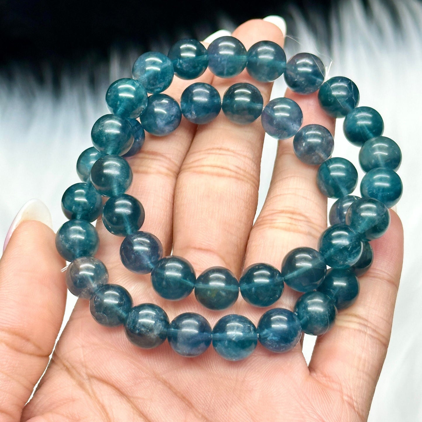 High Quality Blue Fluorite Gemstone Bracelet (10mm)